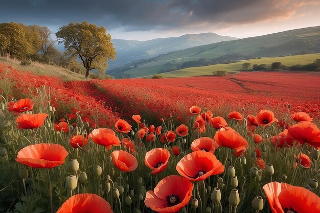 Mohn am Gedenktag Roter Mohn