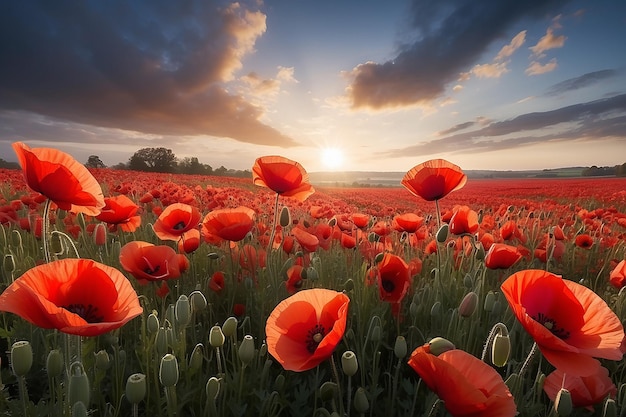 Mohn am Gedenktag Roter Mohn