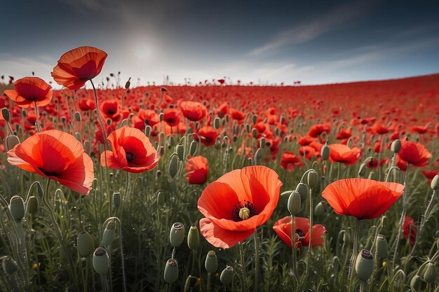 Mohn am Gedenktag Roter Mohn