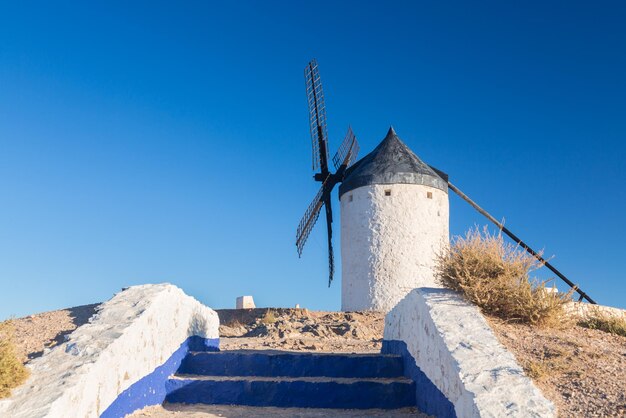 Moinho de vento em consuegra la mancha espanha