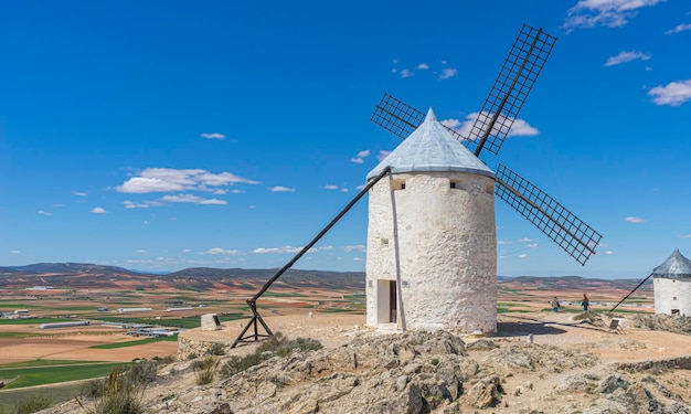 moinhos de vento de Consuegra na cidade de Toledo, eram usados para moer grãos de trigo e cevada