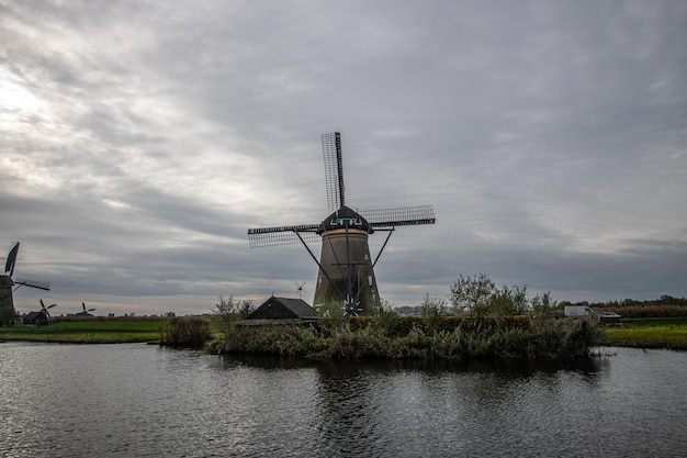 Moinhos de vento de Kinderdijk na Holanda Holanda