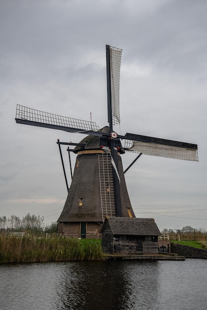 Moinhos de vento de Kinderdijk na Holanda Holanda