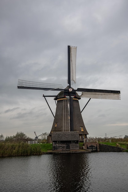 Moinhos de vento de Kinderdijk na Holanda Holanda