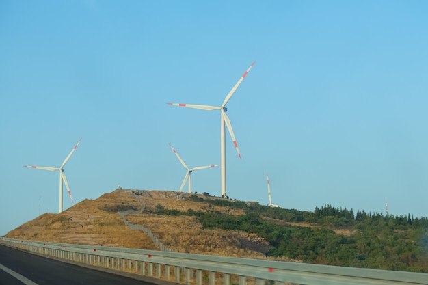 Moinhos de vento turbinas eólicas para produção de energia elétrica