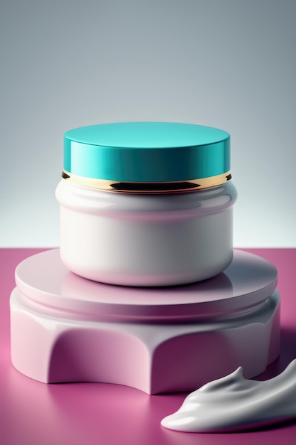 Moisturizing cream jar mockup Leerer Kosmetikbehälter