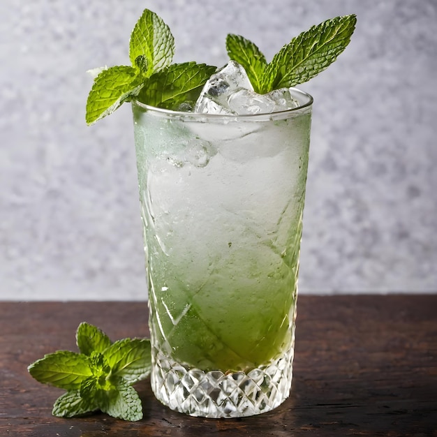 Mojito cocktail em vidro