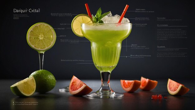 Foto mojito cocktail isolado hd 8k papel de parede imagem fotográfica de estoque