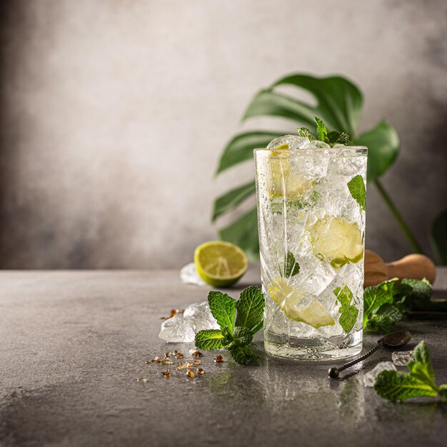 Mojito-Cocktail mit Limette und Minze