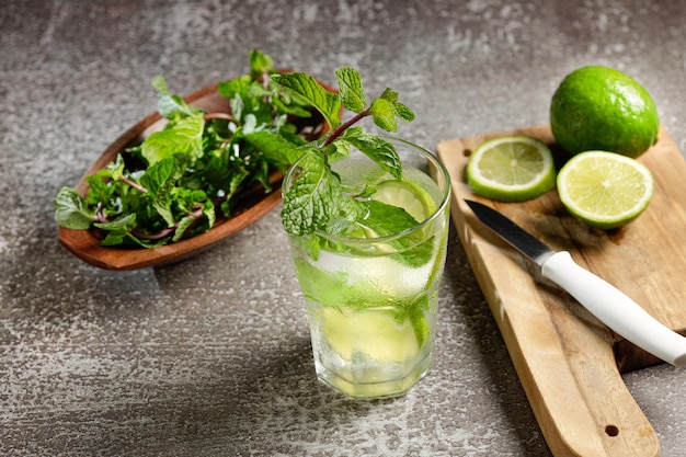 Mojito, ein Getränk aus Zitronenminze und Rum