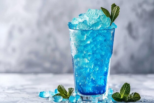 El Mojito de menta azul es un cóctel azul fresco y vigorizante.