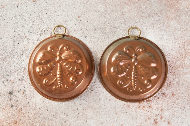 Moldes de cobre vintage