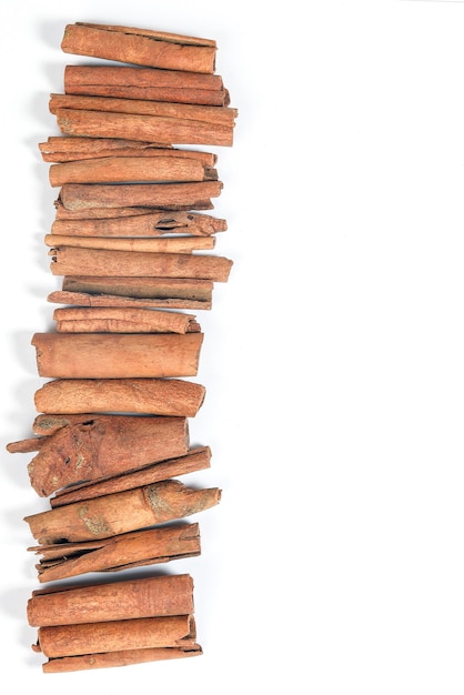 Moldura de borda de especiarias de canela
