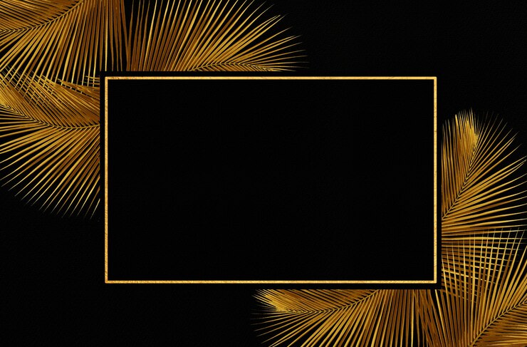 Foto moldura de folhas douradas de fundo
