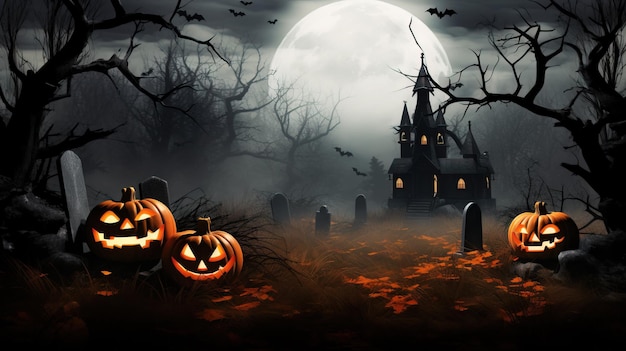 moldura de halloween moldura de madeira ilustração de Halloween Ai gerada de alta resolução ilustração de Halloween em fundo branco