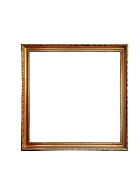 Moldura decorativa vintage para uma foto ou foto em um fundo branco puro