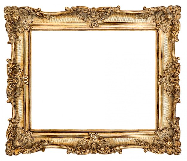 Foto moldura dourada estilo barroco