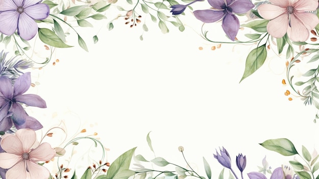 moldura floral elegante