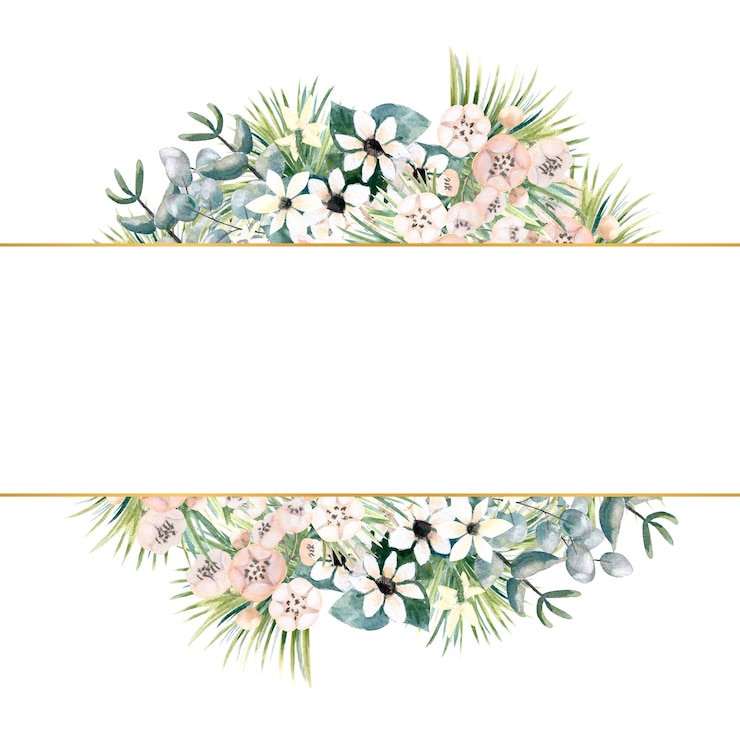 Foto moldura retangular de ouro com pequenas flores de actinídia