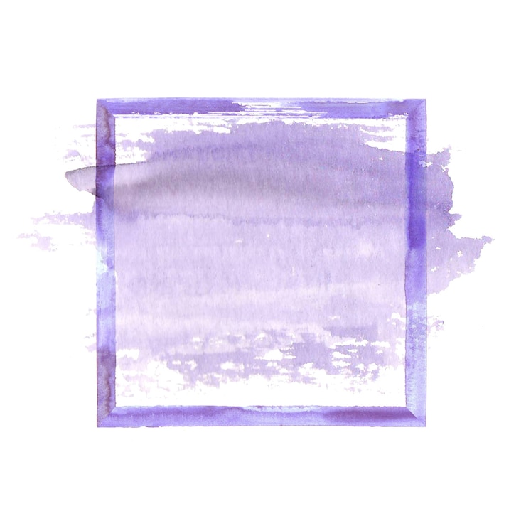 Foto moldura roxa lilás violeta aquarela grunge com mancha aquarela