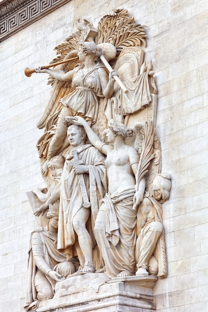 Molduras do Arco do Triunfo. Paris. França.