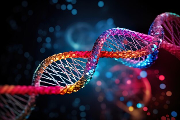 Molécula de ADN de cerca