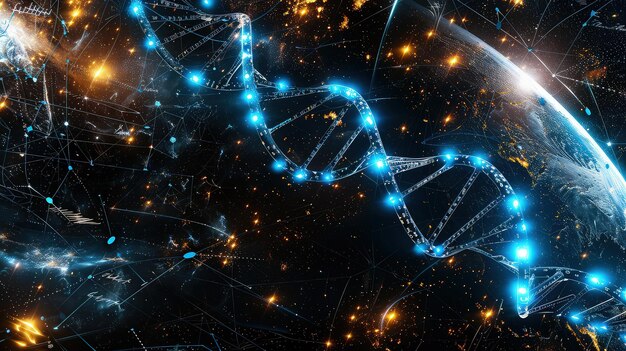 Foto molécula de adn digitalizada