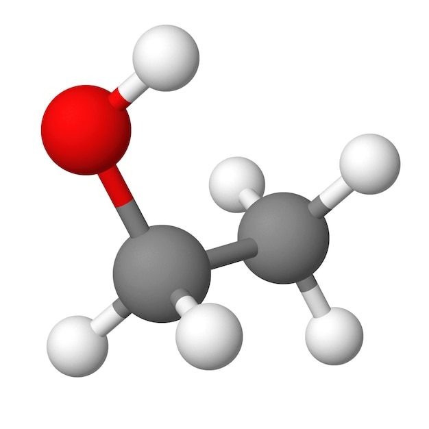 Molécula de alcohol etanol