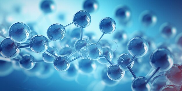 Molécula de água azul IA generativa