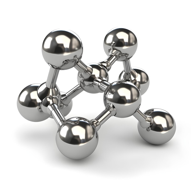 molécula de cromo 3d isolada