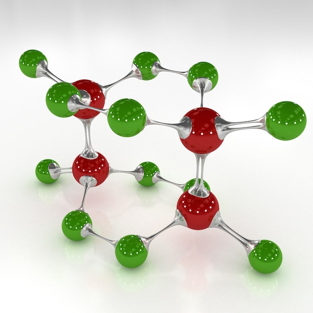 molécula, estrutura molecular, renderização 3D