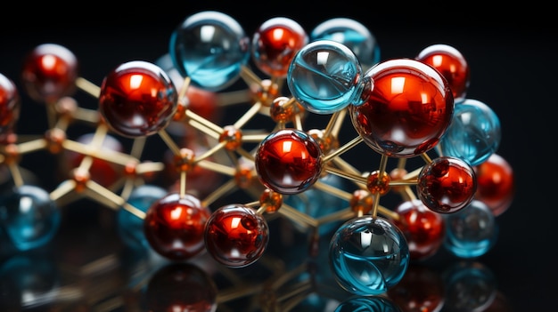 Foto la molécula de oxígeno o2 representada con oxígeno y átomos