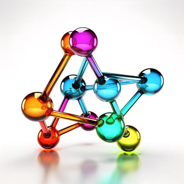 Molécula Química Diseño de vidrio