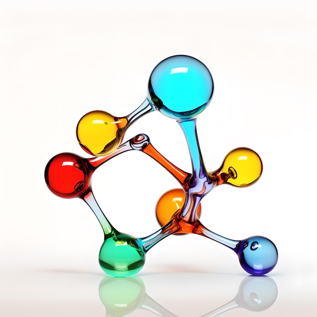 Foto molécula química diseño de vidrio