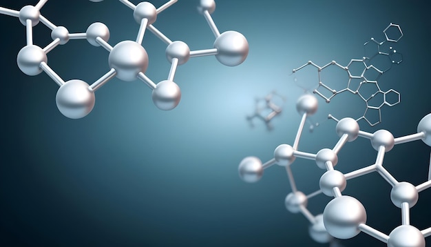 Moléculas metálicas abstratas formação médica