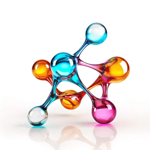 Foto molekül-chemie-glasdesign