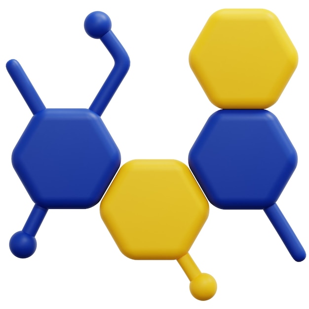 molekulare 3d-rendersymbolillustration