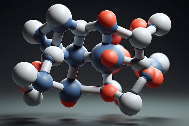 Foto molekularstruktur 3d-texturentwurf