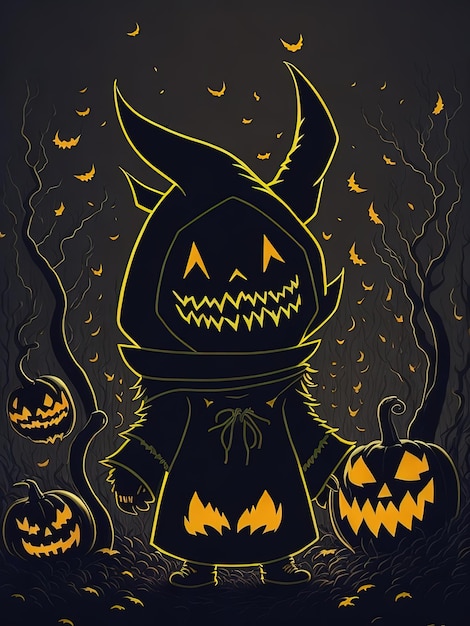 Foto moletom com capuz de abóbora encantamento de halloween, camisetas mágicas e batthemed