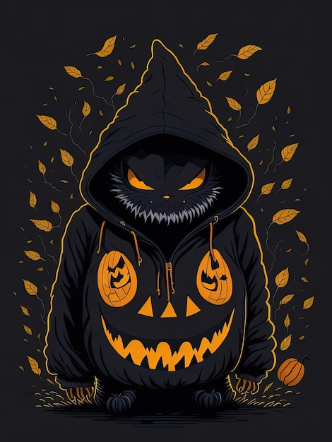 Moletom com capuz de abóbora encantamento de Halloween, camisetas mágicas e batthemed