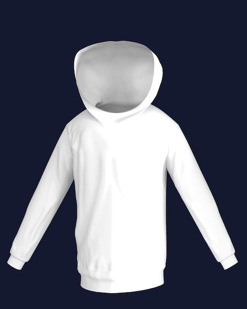 Moletom Masculino Branco 3DImagem em branco Conceito de renderização 3D