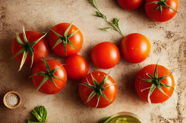 Molho de tomate fresco na mesa