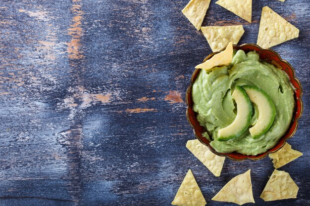 Molho mexicano tradicional de guacamole