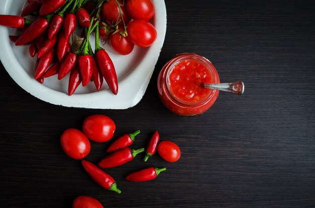 Molho quente de ketchup de tomate