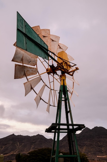 Foto molino de viento vintage en gran canaria islas canarias españa