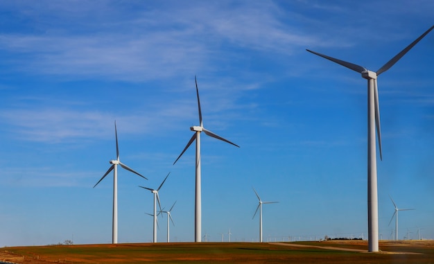 Molinos de viento en la energía eólica del oeste de Texas