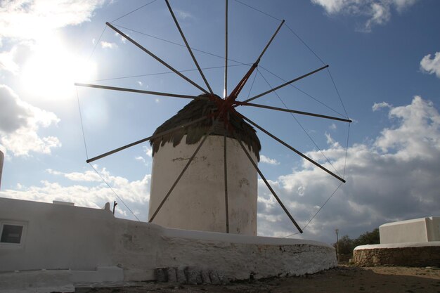 Molinos de viento en la isla de Mykonos Grecia