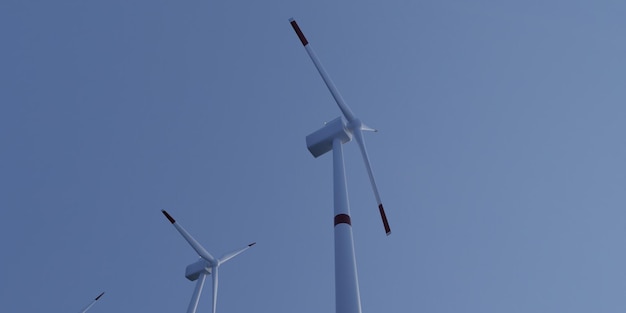 Molinos de viento para la producción de energía eléctrica d render