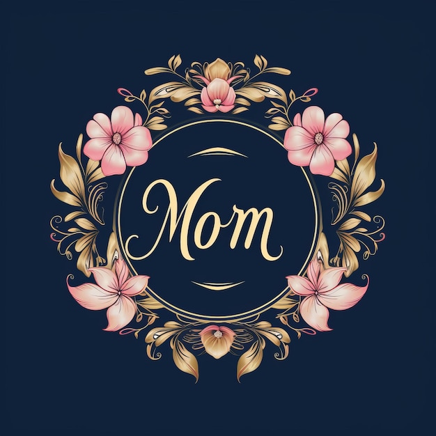 Foto mom deluxe exquisite highresolution 300dpi design em navy blue pink e gold