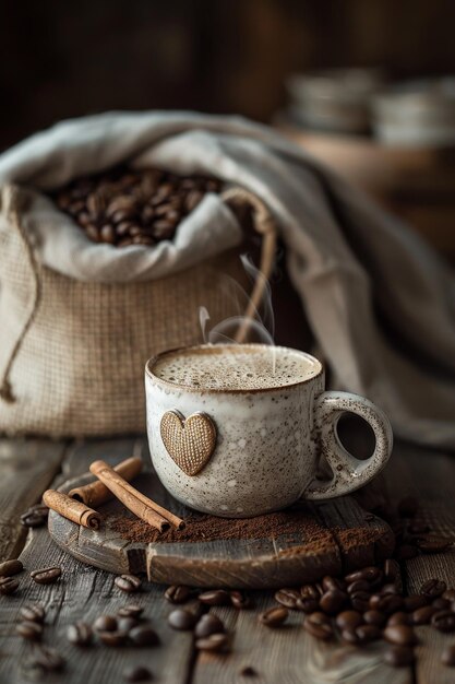 Foto el momento del café acogedor